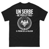 T-shirt Serbe noir - Un Serbe ne vieillit pas, il prend de la valeur