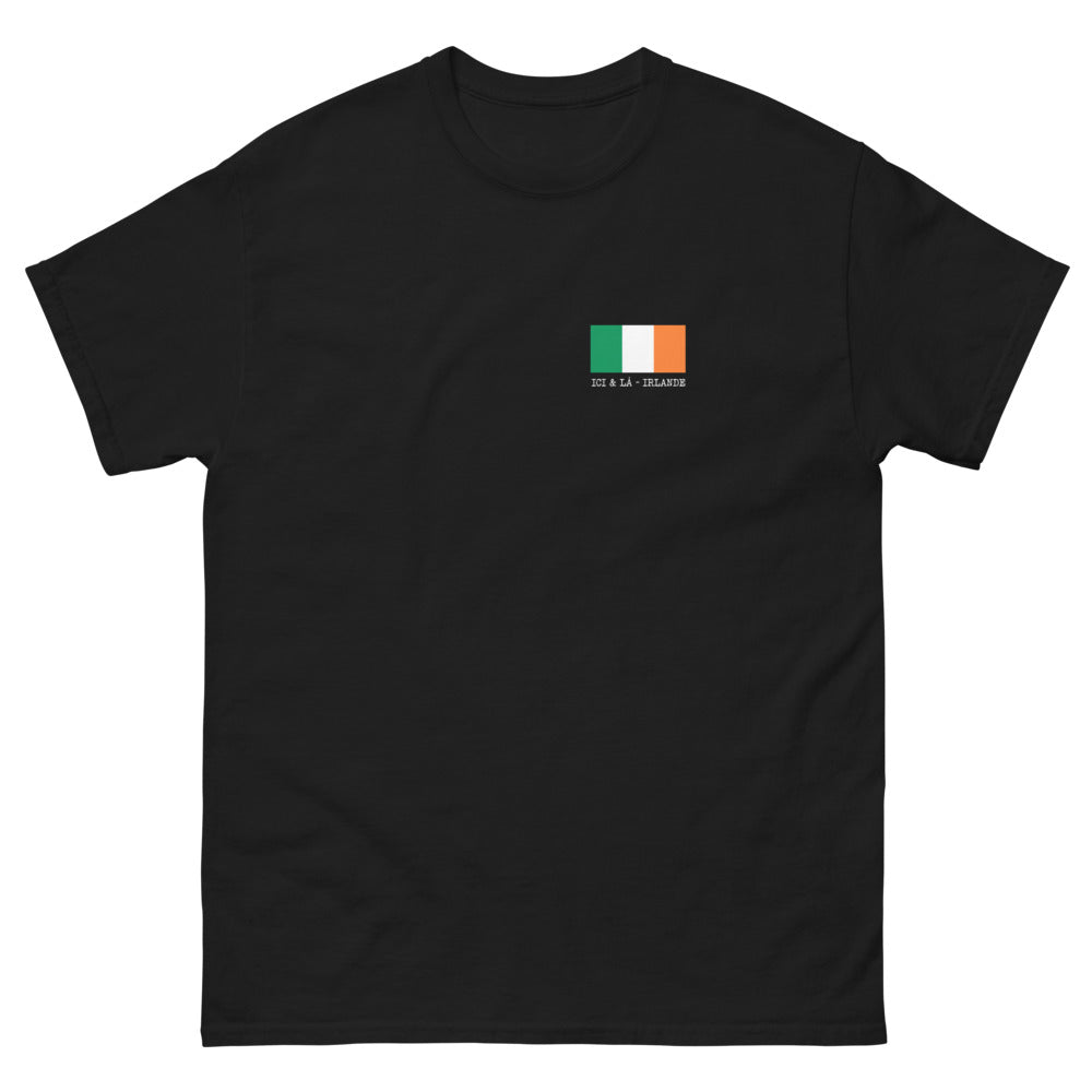 T-shirt Irlande noir - Design sombre et nostalgique