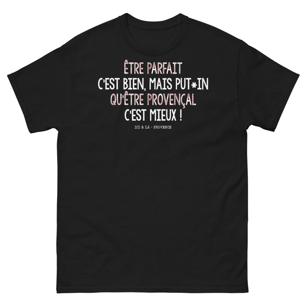 T-shirt Provence noir - Être provençal, c'est mieux !