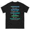 T-shirt Portugal noir - Portugaise le matin, asociale l'après-midi
