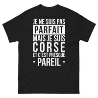 Thumbnail for T-shirt Corse noir - Je ne suis pas parfait mais je suis Corse