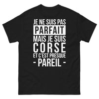 Thumbnail for T-shirt Corse noir - Je ne suis pas parfait mais je suis Corse