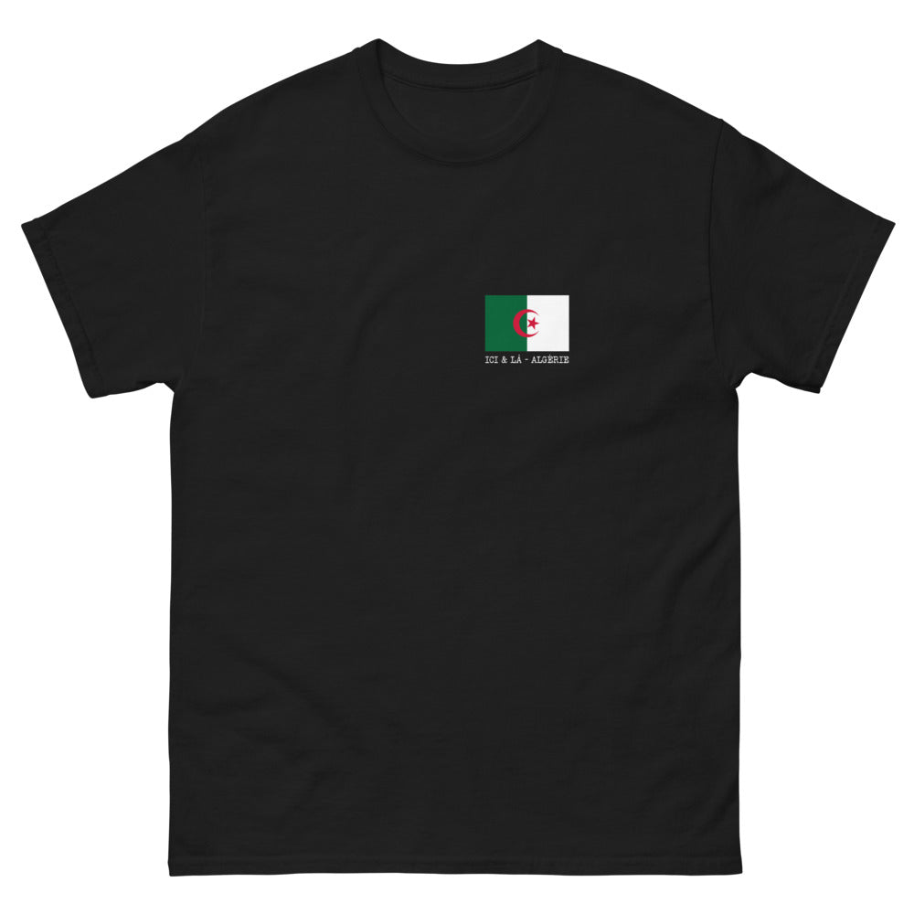 T-shirt Algérie noir - élégance et culture algérienne