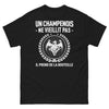 T-shirt Champagne noir - Un champenois ne vieillit pas, il prend de la bouteille