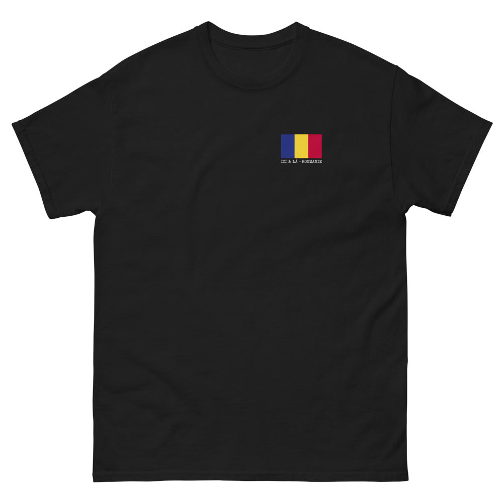 T-shirt Roumanie noir - hommage à la terre des vampires