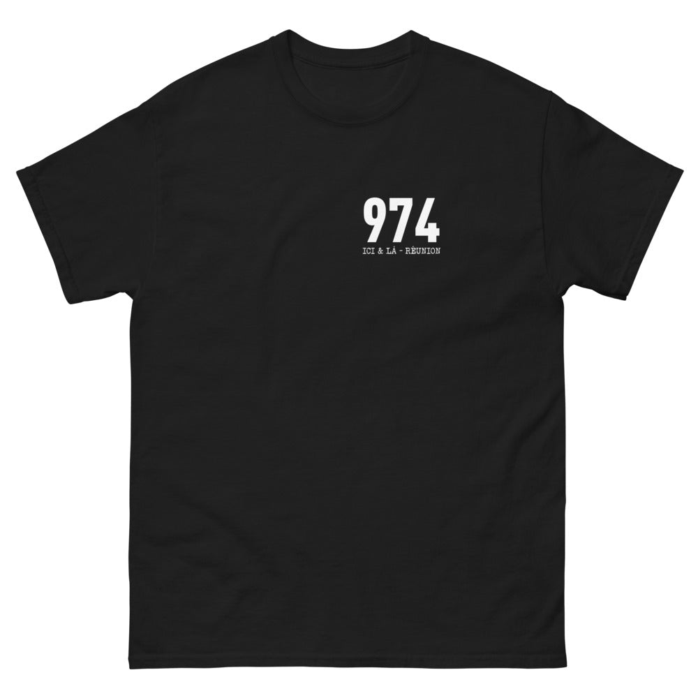 T-shirt Réunion 974 noir - Ambiance Île Intense