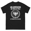 T-shirt Ariège noir - Un Ariégeois ne vieillit pas