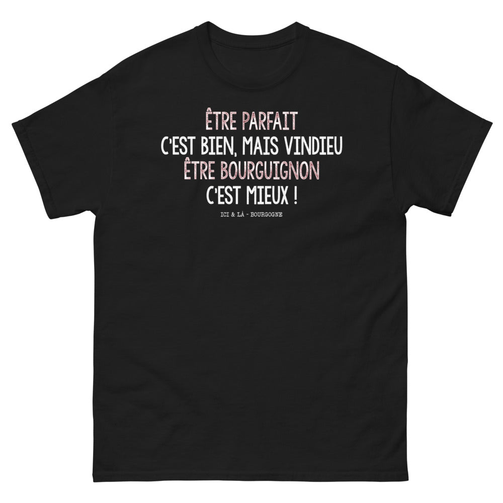 T-shirt Bourgogne noir - Être parfait c'est bien, mais...