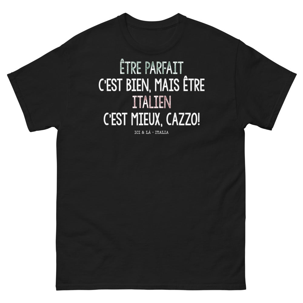 T-shirt Italie noir - Être parfait c'est mieux