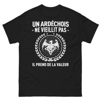 Thumbnail for T-shirt Ardèche noir - Un Ardéchois ne vieillit pas