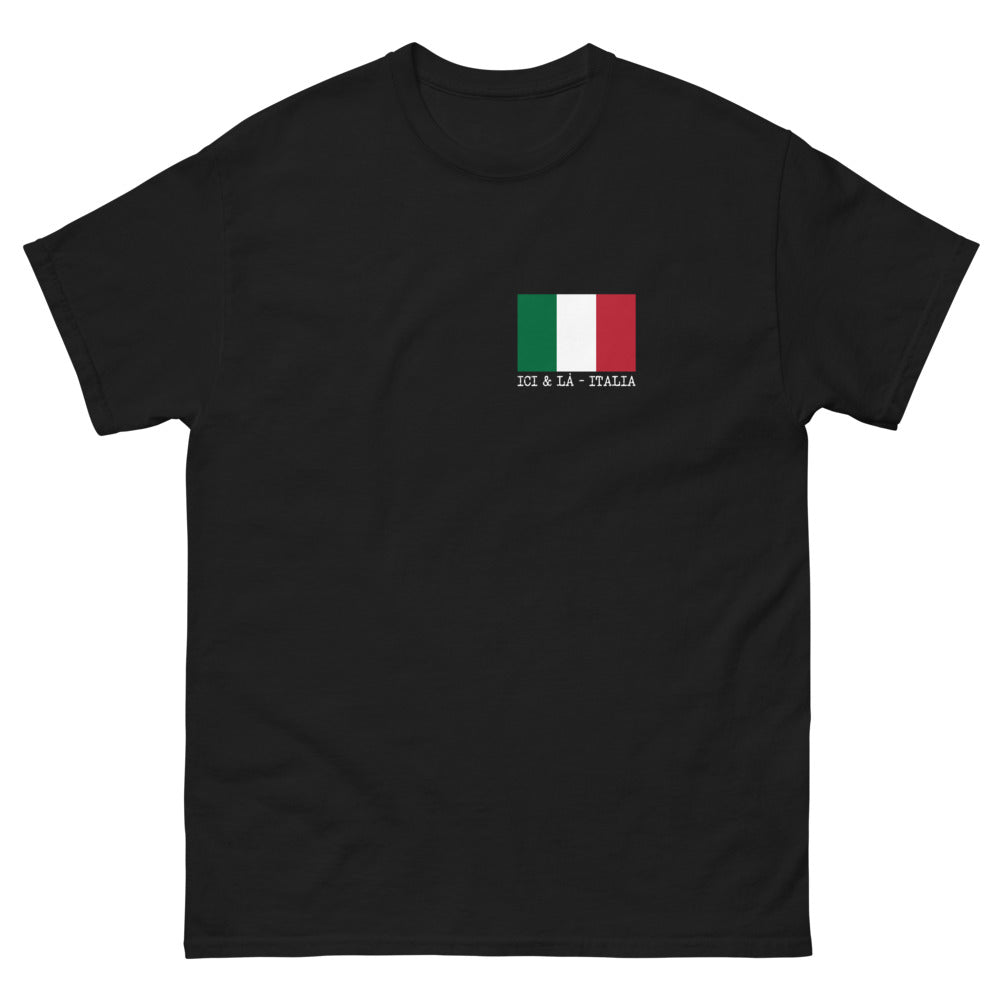 T-shirt Italie noir - Souvenir original chic et nostalgique