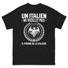 T-shirt Italie noir - Un Italien ne vieillit pas, il prend de la valeur