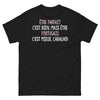 T-shirt Portugal noir - Être parfait, c'est bien, mais être Portugais, c'est mieux