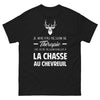 T-shirt Chasseur de Chevreuil noir - besoin d'aller à la chasse