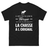 T-shirt Chasseur d'Orignal noir - Je n'ai pas besoin de thérapie