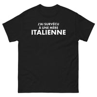 Thumbnail for T-shirt Italie noir - J'ai survécu à une mère italienne