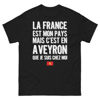 Thumbnail for T-shirt Aveyron noir - La France est mon pays, mais c'est en Aveyron que je suis chez moi