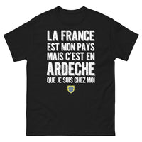 Thumbnail for T-shirt Ardèche noir - La France est mon Pays