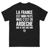 T-shirt Ardèche noir - La France est mon Pays