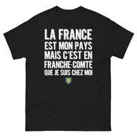 Thumbnail for T-shirt Franche-Comté noir - La France est mon pays
