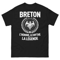 Thumbnail for T-shirt Breton noir - L'Homme, Le Mythe, La Légende