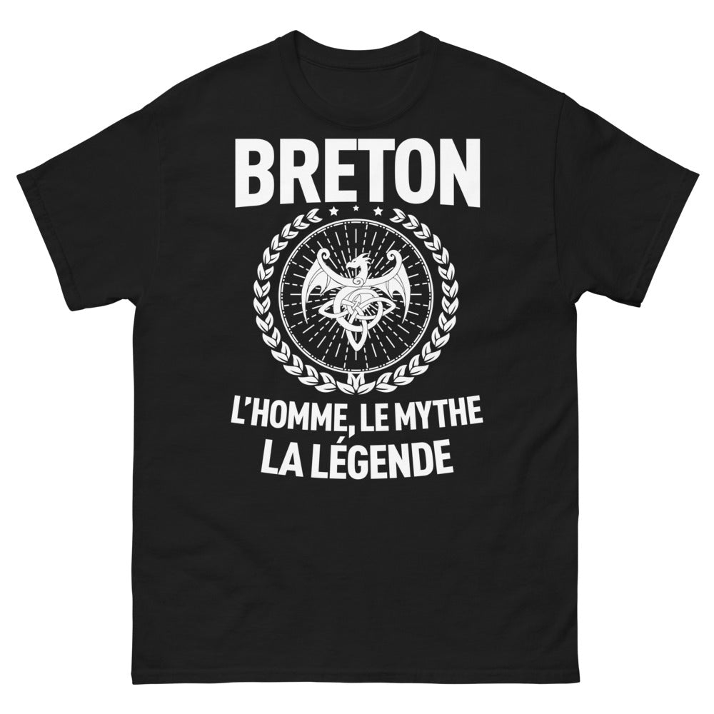 T-shirt Bretagne noir - L'homme, le mythe, la légende
