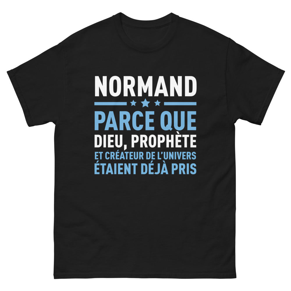 T-shirt Normand noir - Parce que Dieu, Prophète, et Créateur de l'Univers étaient déjà pris