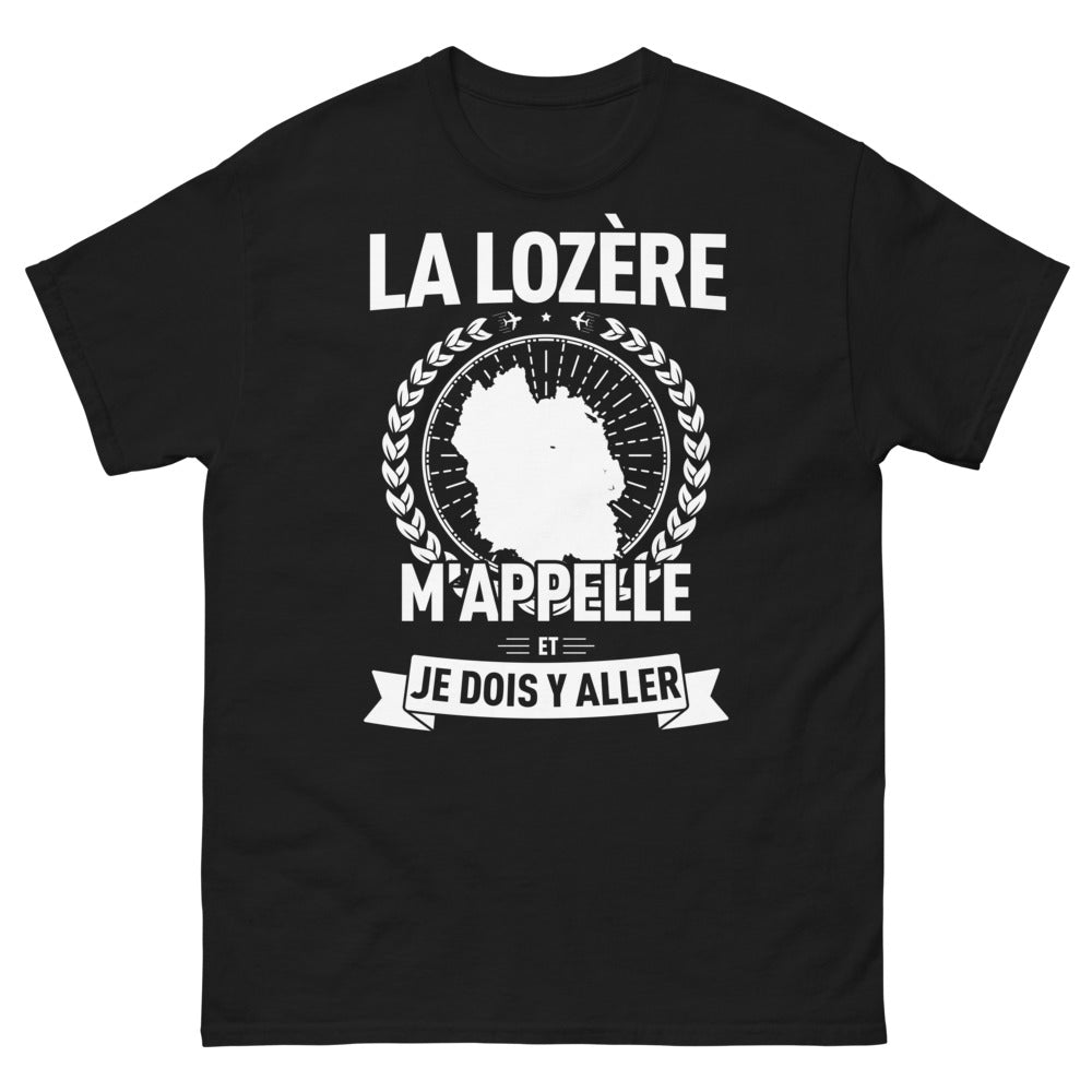 T-shirt Lozère noir - L'appel irrésistible de la région