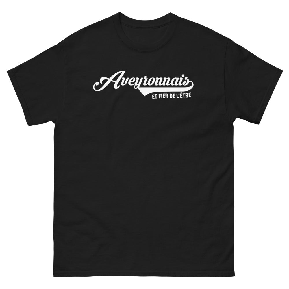 T-shirt Aveyron noir - Aveyronnais et Fier de l'Être face