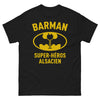 T-shirt Alsace noir - Barman super héros alsacien