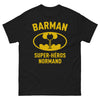 T-shirt Normand noir - Barman Super Héros design sombre