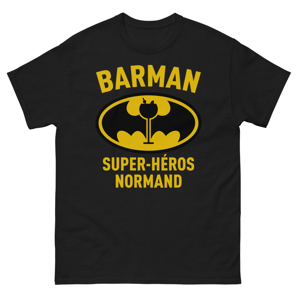 T-shirt Normandie noir - Super Héros du Barman