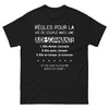 T-shirt Aide-Soignante noir - Les règles de vie humoristiques