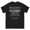 T-shirt Catalan noir - Règles pour la vie de couple humoristiques