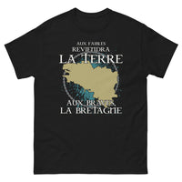 Thumbnail for T-shirt Bretagne noir - Aux faibles reviendra la terre