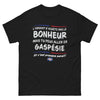 T-shirt Gaspésie noir - Presque le bonheur à porter