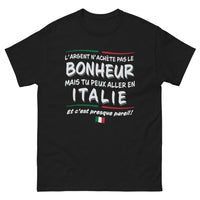 Thumbnail for T-shirt Italie noir - L'argent n'achète pas le bonheur, vacances en vue