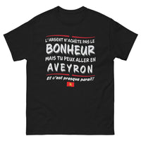 Thumbnail for T-shirt Aveyron noir - L'argent n'achète pas le bonheur