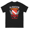T-shirt Alsace noir - Alsacien de Naissance et par la Grâce de Dieu