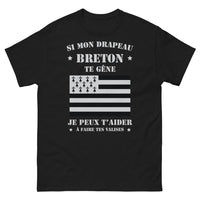 Thumbnail for T-shirt Bretagne noir - Si mon drapeau breton te gêne