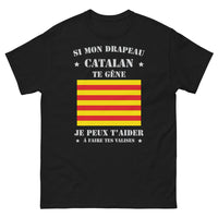 Thumbnail for T-shirt Catalogne noir - Fais tes valises avec humour