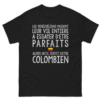 Thumbnail for T-shirt Colombien noir - Les vénézuéliens passent leur vie entière