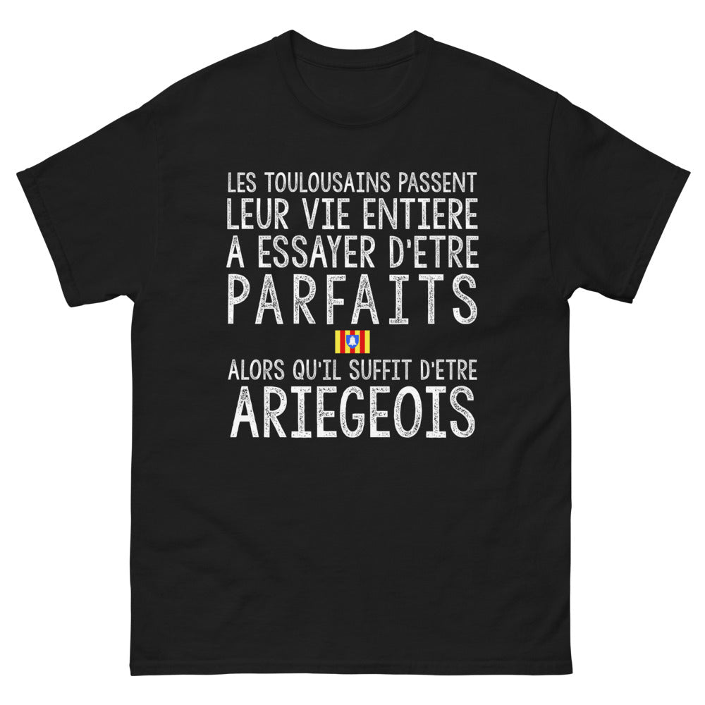 T-shirt Ariège noir - Les Toulousains et l'art d'être Ariegeois