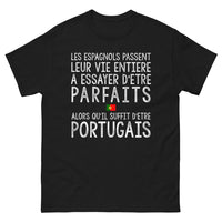 Thumbnail for T-shirt Portugal noir - Les Espagnols essaient d'être parfaits