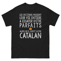 Thumbnail for T-shirt occitan noir - Les occitans passent leur vie entière