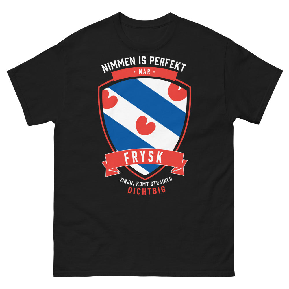 T-shirt Frisonne noir - Personne n'est parfait, mais être Frison s'en rapproche !