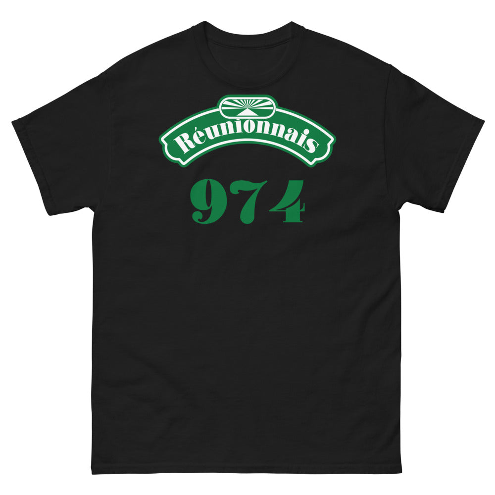 T-shirt Réunion noir - Fier et mystérieux