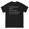 T-shirt Ardèche noir - Fier et inarrêtable au quotidien
