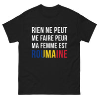 Thumbnail for T-shirt Roumain noir - Rien ne peut vous faire peur