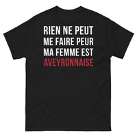 Thumbnail for T-shirt Aveyron noir - Rien ne peut me faire peur, humour